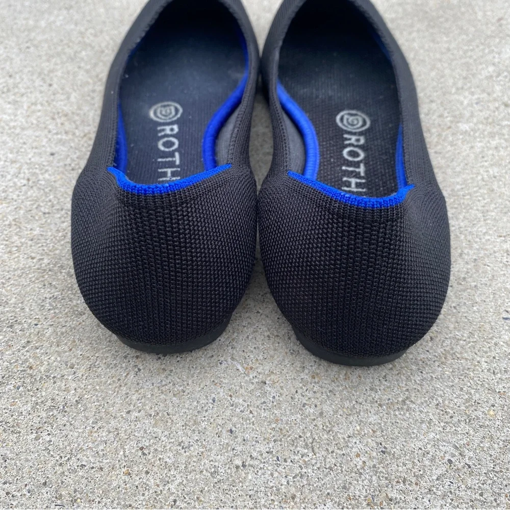 Rothy’s Black The Point Knit Ballet Flats size 6.5 - Picture 3 of 11